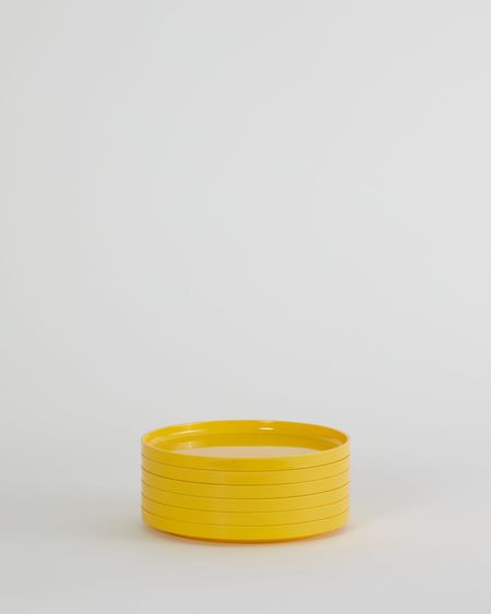 Max Dinnerware - Hellerware - Lella  Massimo Vignelli 7.5" Maxplate - Set of 6 / Yellow