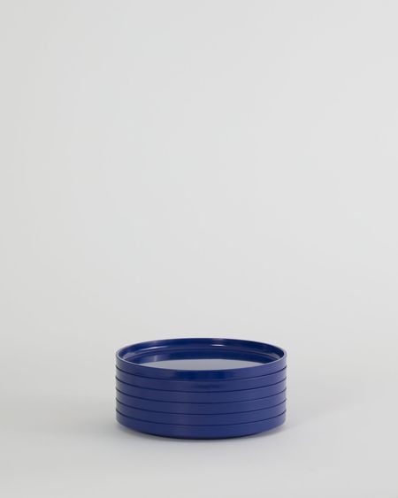 Max Dinnerware - Hellerware - Lella  Massimo Vignelli 7.5" Maxplate - Set of 6 / Blue