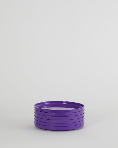 Max Dinnerware - Hellerware - Lella  Massimo Vignelli 7.5" Maxplate - Set of 6 / Purple