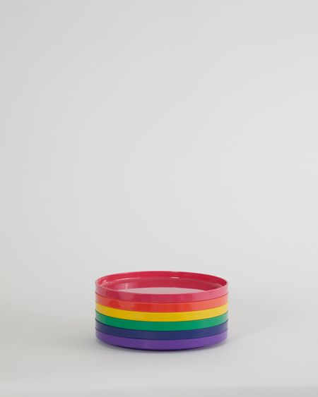 Max Dinnerware - Hellerware - Lella  Massimo Vignelli 7.5" Maxplate - Set of 6 / Rainbow
