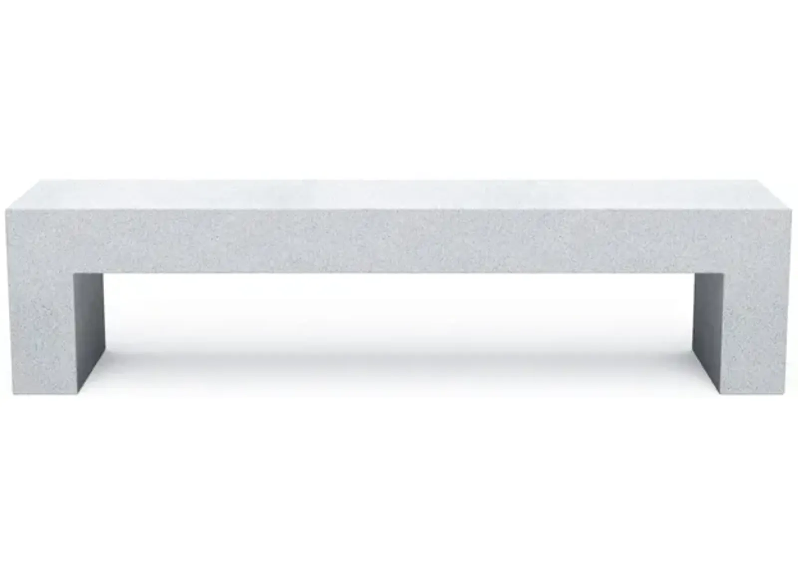 Heller Stoned Vignelli Collection – Grounded, Distinctive Forms Bench Large - 72in / White Granite