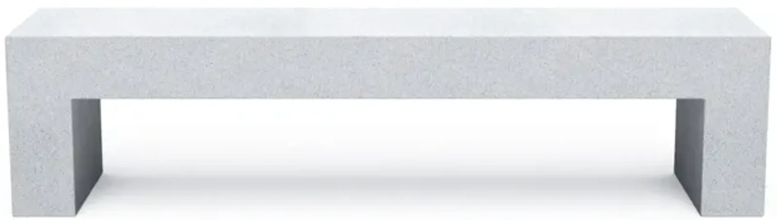 Heller Stoned Vignelli Collection – Grounded, Distinctive Forms Bench Large - 72in / White Granite