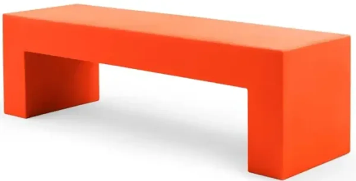 Vignelli Bench - Lella  Massimo Vignelli Medium (60") / Orange