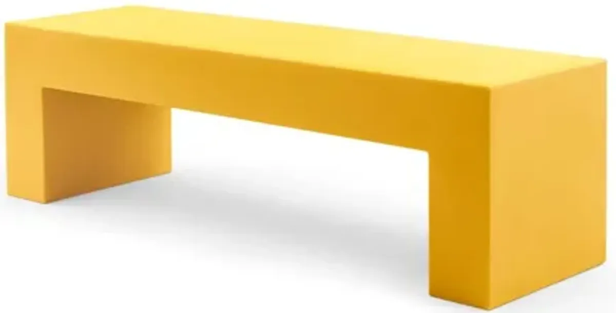 Vignelli Bench - Lella  Massimo Vignelli Medium (60") / Yellow