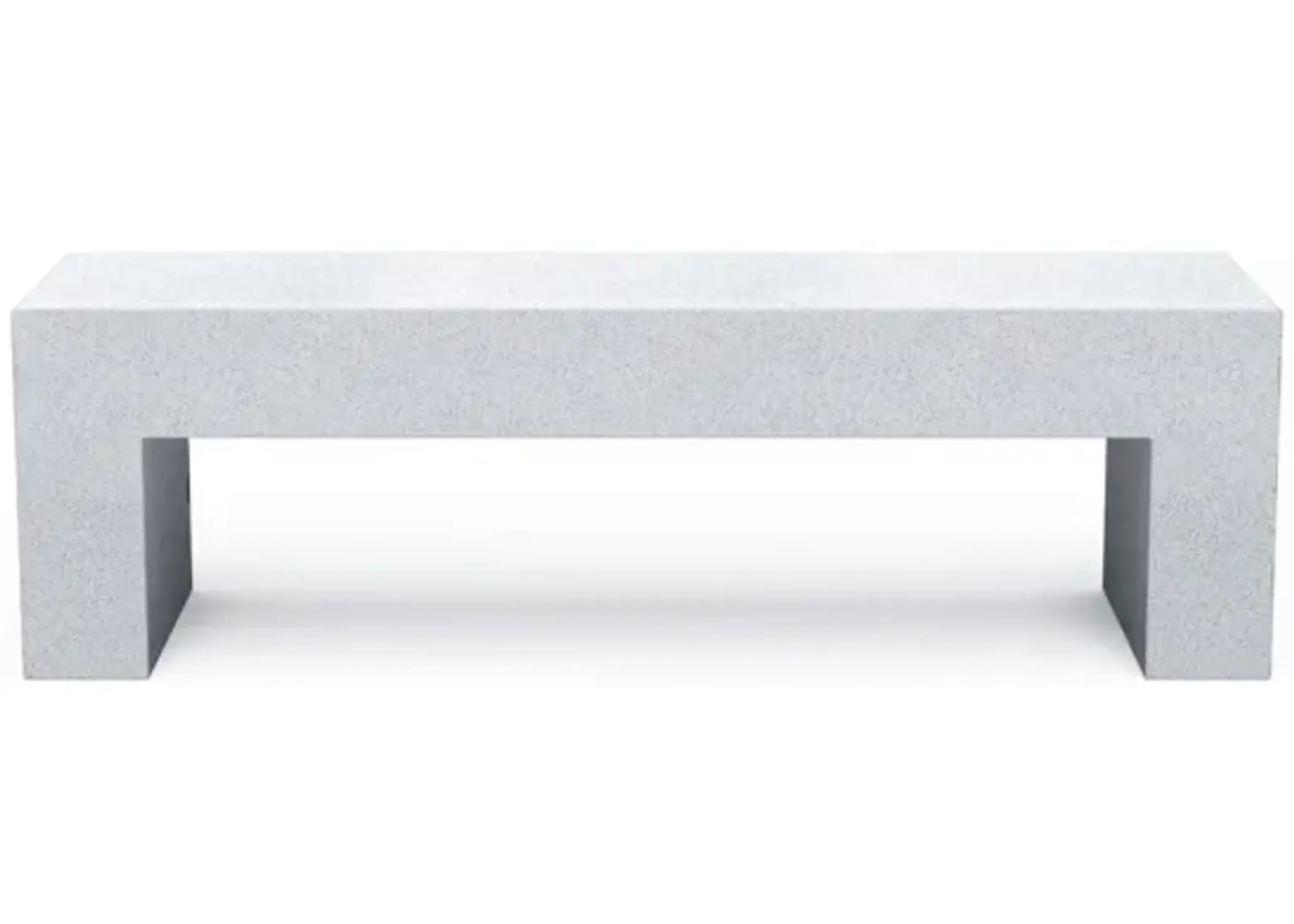 Heller Stoned Vignelli Collection – Grounded, Distinctive Forms Bench Medium - 60in / White Granite