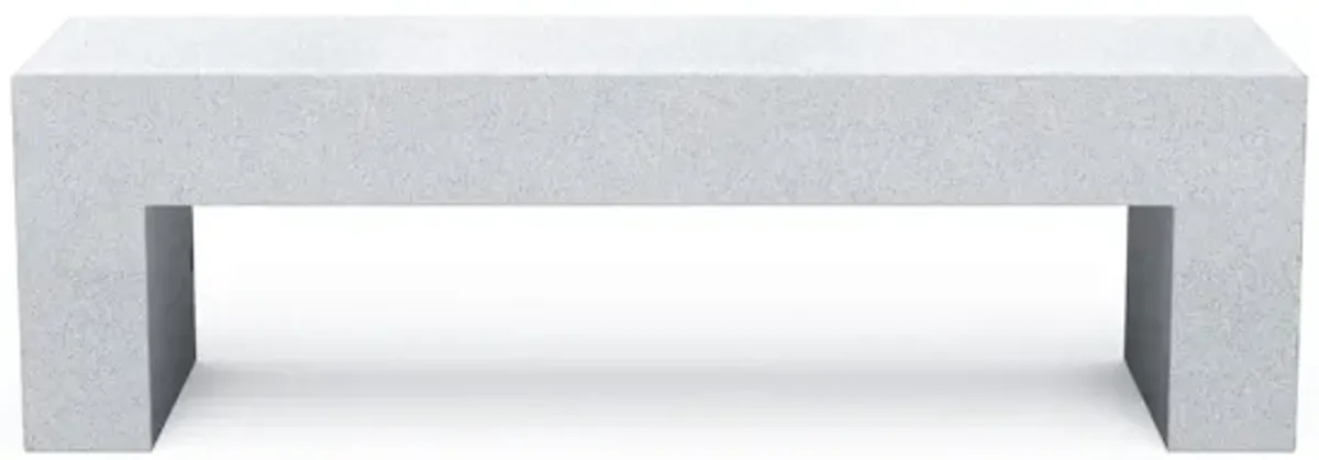 Heller Stoned Vignelli Collection – Grounded, Distinctive Forms Bench Medium - 60in / White Granite