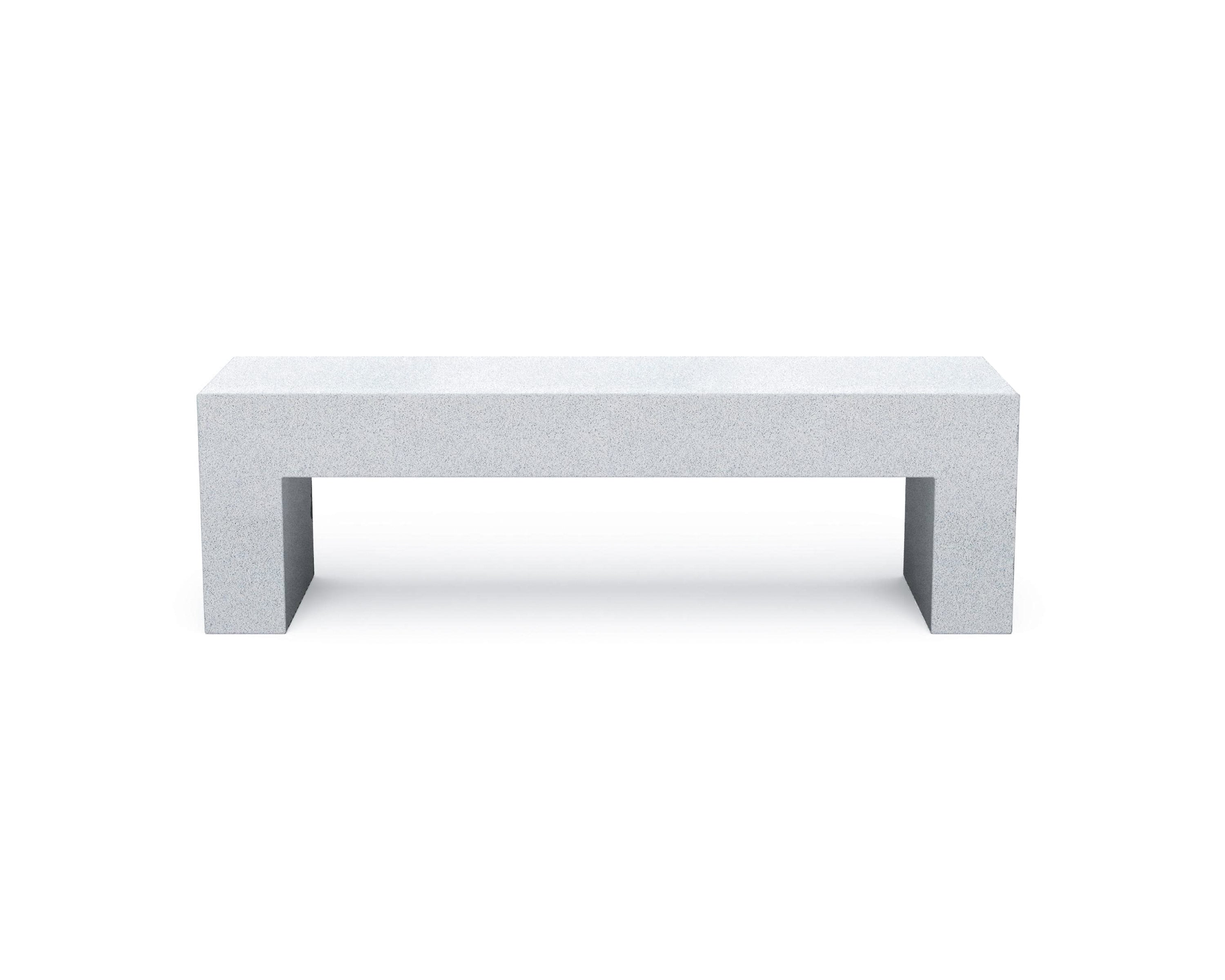 Vignelli - Heller Stoned Bench Medium (60") / White Granite