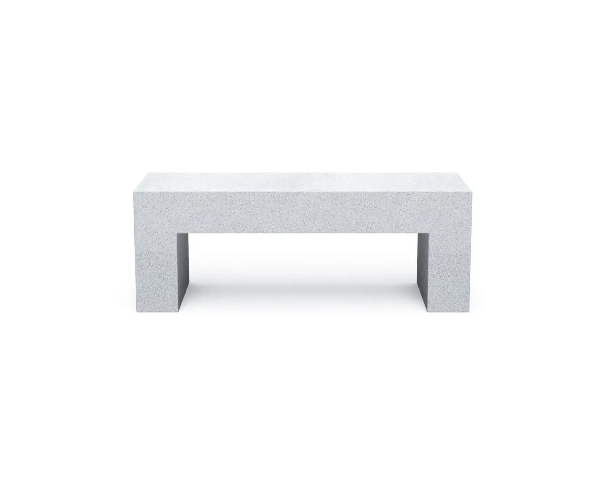 Vignelli - Heller Stoned Bench Small (48") / White Granite