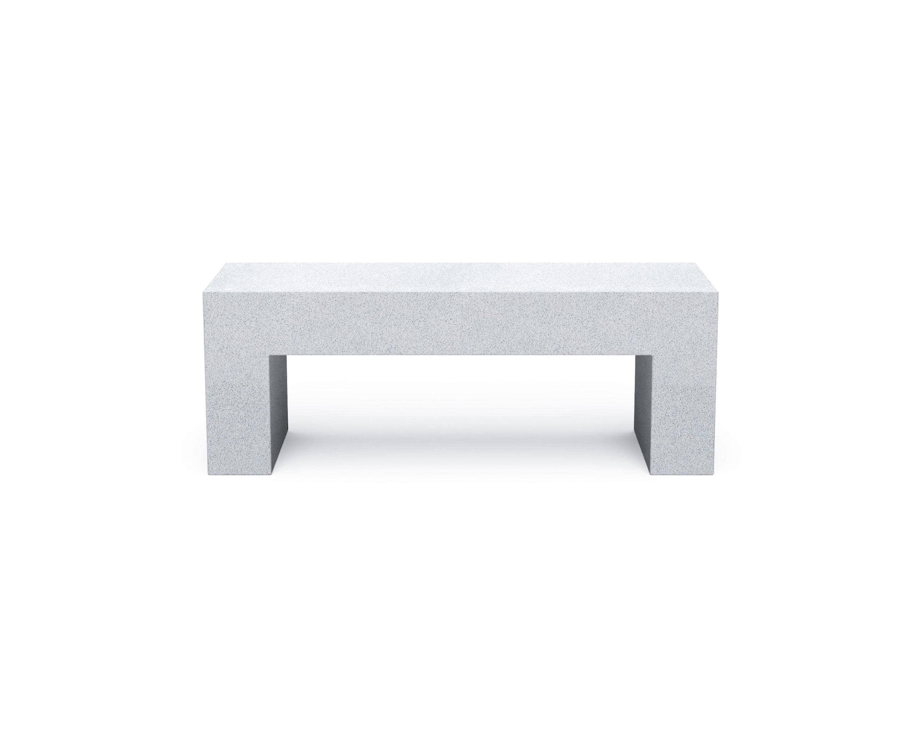 Vignelli - Heller Stoned Bench Small (48") / White Granite