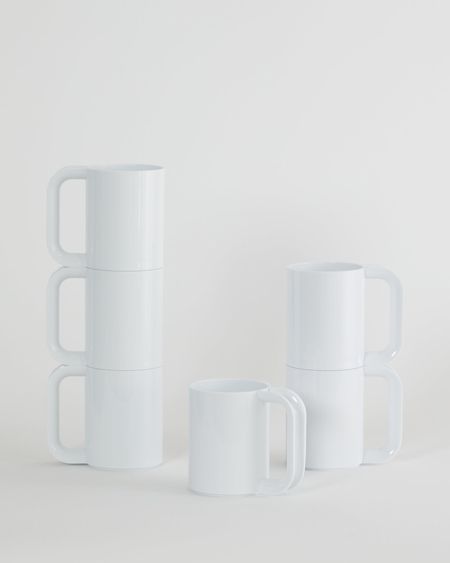 Max Dinnerware - Hellerware - Lella  Massimo Vignelli Maxmug - Set of 6 / White