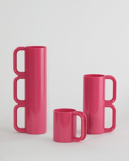 Max Dinnerware - Hellerware - Lella  Massimo Vignelli Maxmug - Set of 6 / Pink