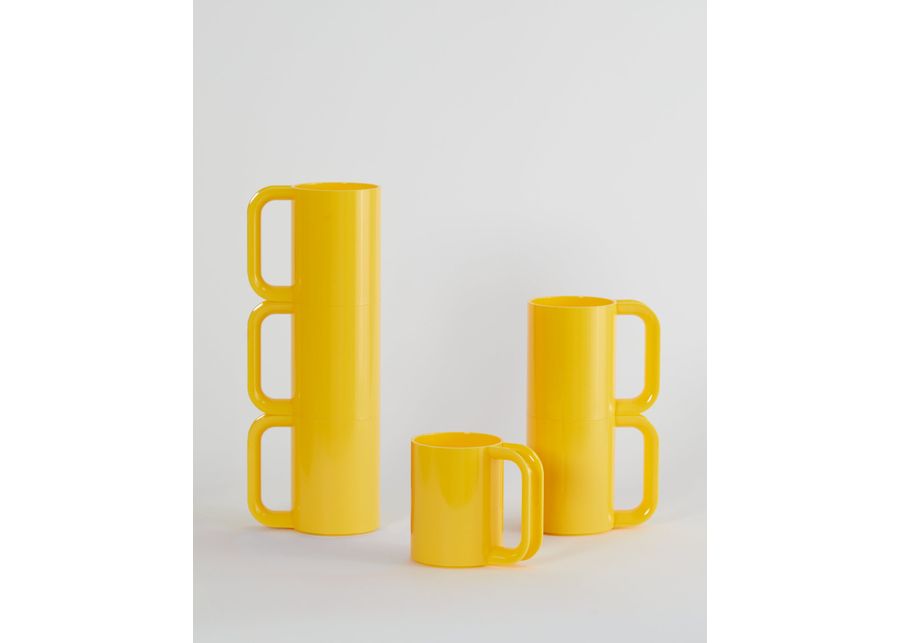 Max Dinnerware - Hellerware - Lella  Massimo Vignelli Maxmug - Set of 6 / Yellow