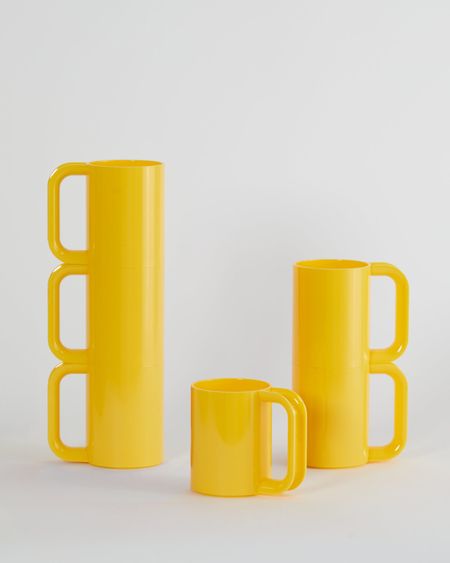 Max Dinnerware - Hellerware - Lella  Massimo Vignelli Maxmug - Set of 6 / Yellow