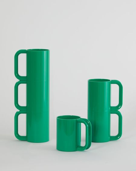 Max Dinnerware - Hellerware - Lella  Massimo Vignelli Maxmug - Set of 6 / Green