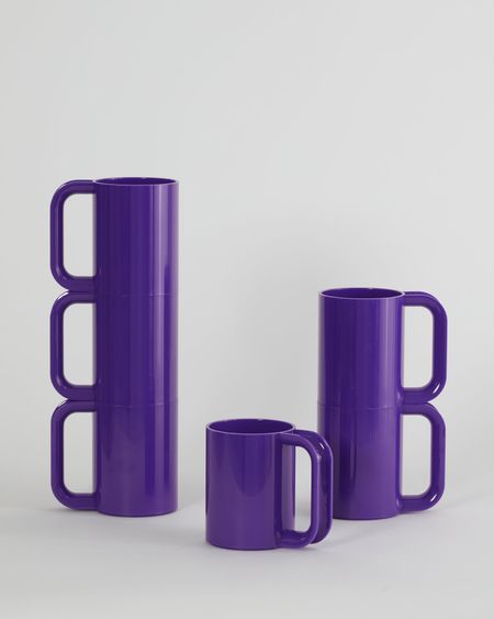 Max Dinnerware - Hellerware - Lella  Massimo Vignelli Maxmug - Set of 6 / Purple