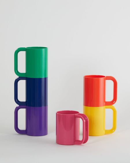 Max Dinnerware - Hellerware - Lella  Massimo Vignelli Maxmug - Set of 6 / Rainbow