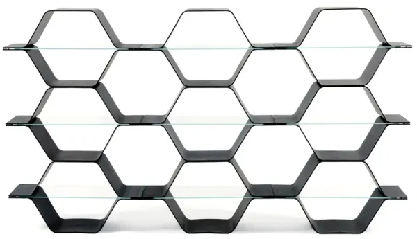 Honeycomb Modular Shelving - Bill Curry -  Black / F