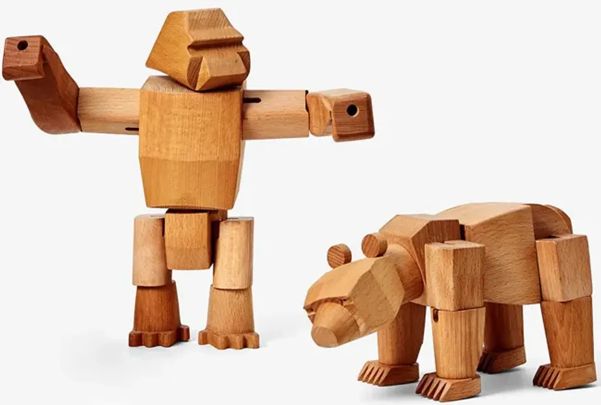 David Weeks Wooden Animals - Modern Design Toys -  Hanno the Gorilla