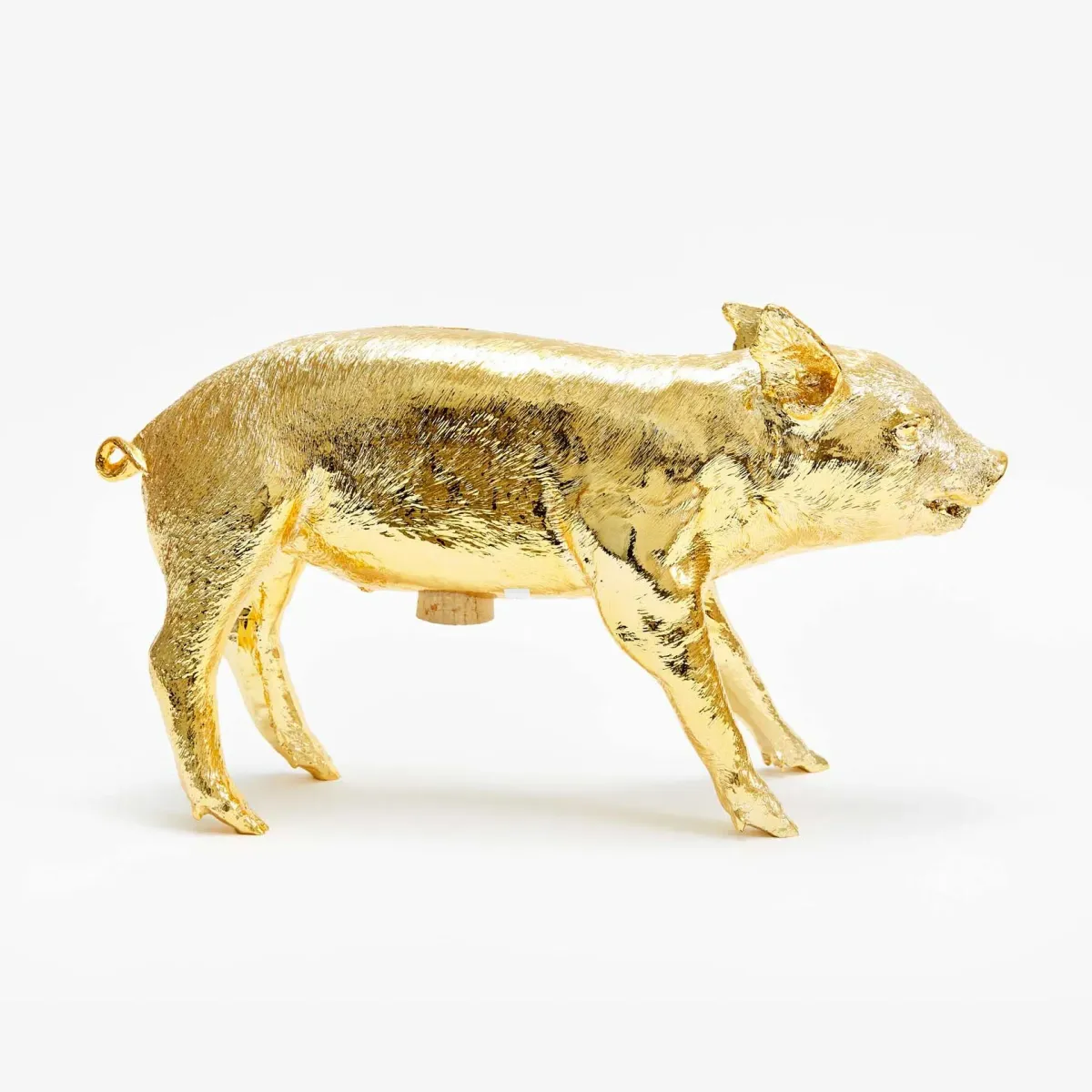 Harry Allen MoMA Chrome Pig Bank - Designer Sculpture - Heller Gold Chrome