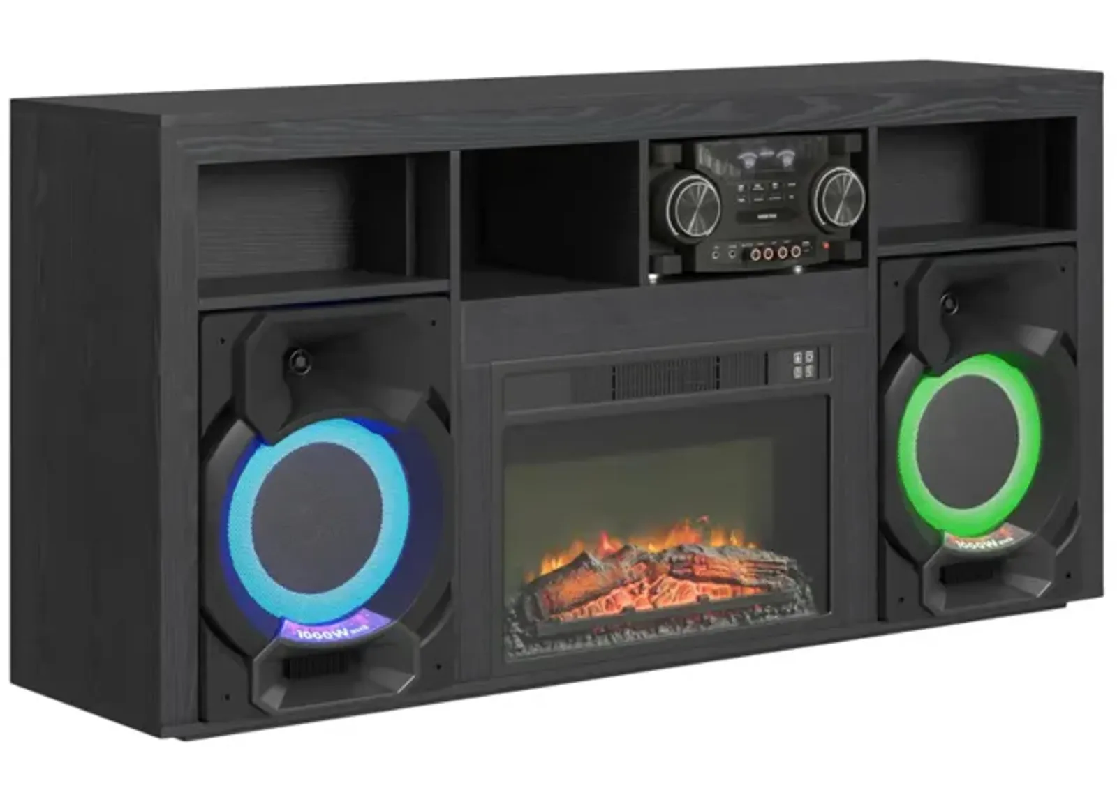 Rave TV Console With Fireplace And Sound System 