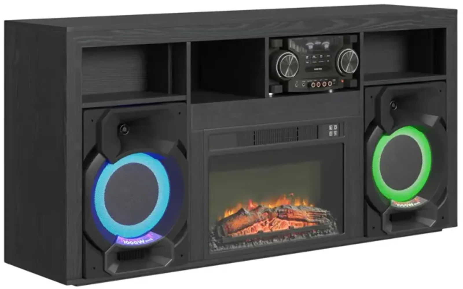 Rave TV Console With Fireplace And Sound System 