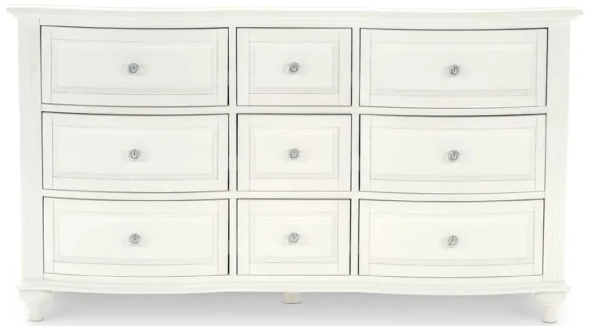 Chantilly 9 Drawer Dresser - White