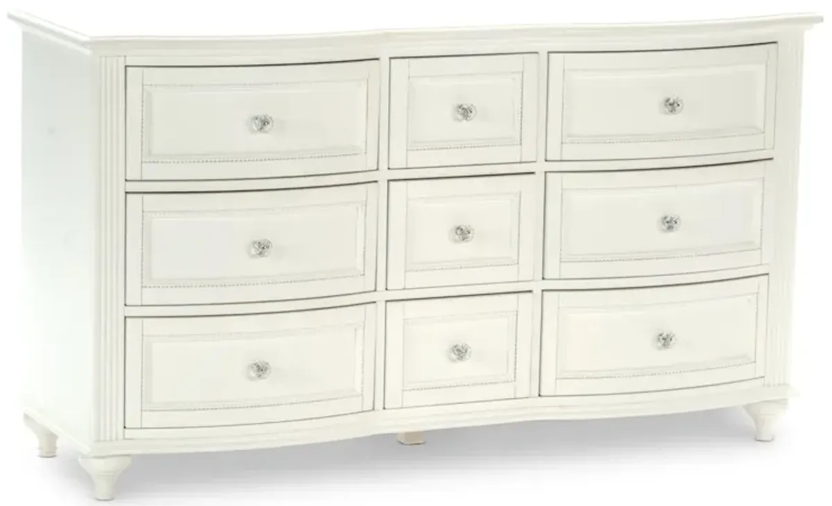 Chantilly 9 Drawer Dresser - White