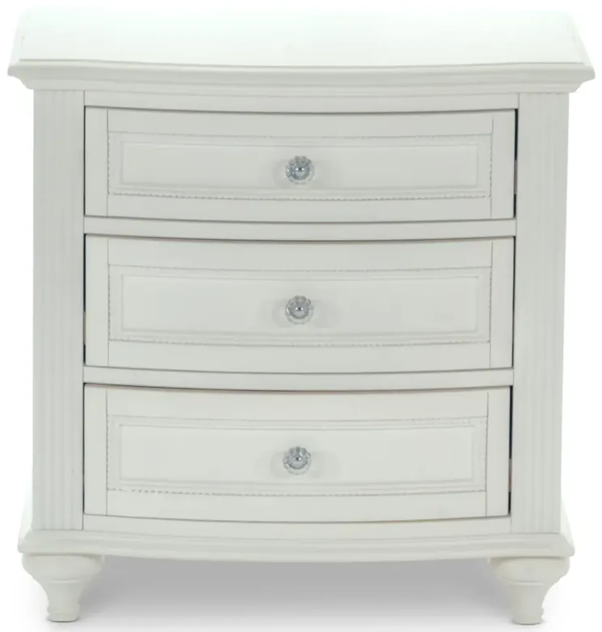 Chantilly 3 Drawer Nightstand - White