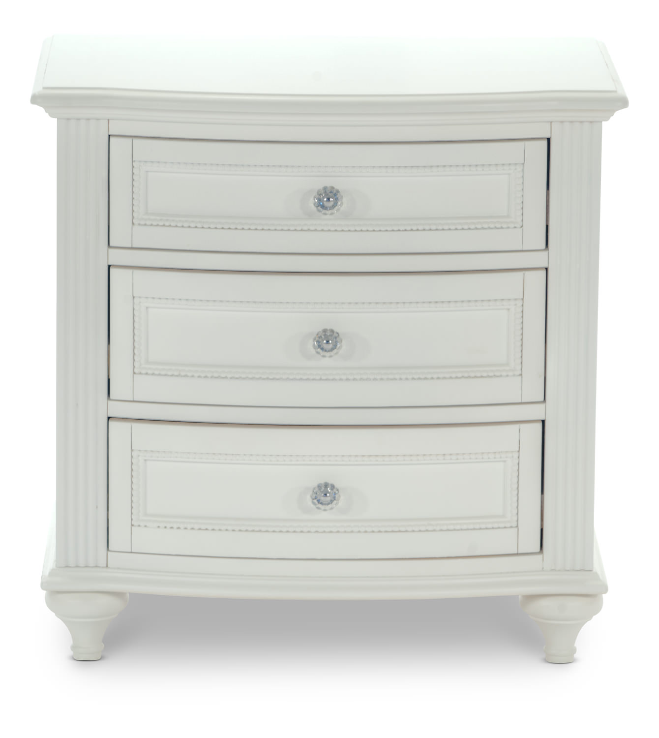 Chantilly 3 Drawer Nightstand - White