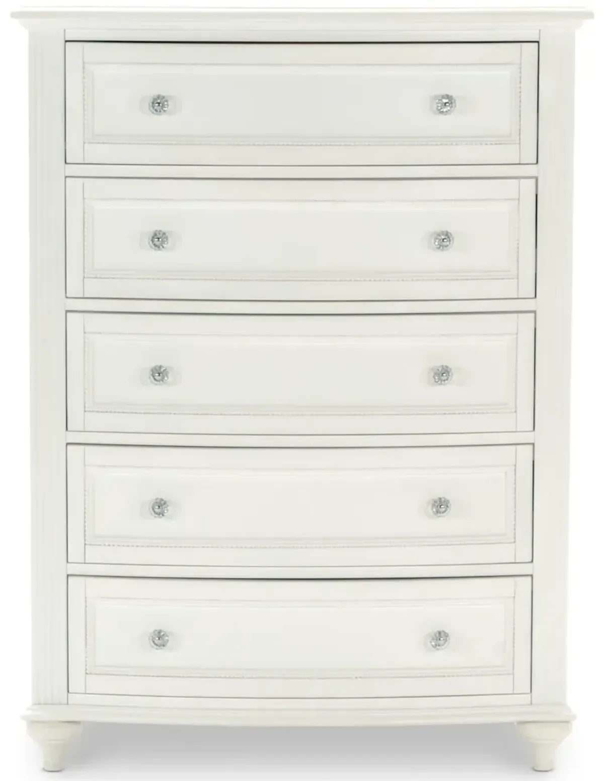 Chantilly 5 Drawer Chest - White