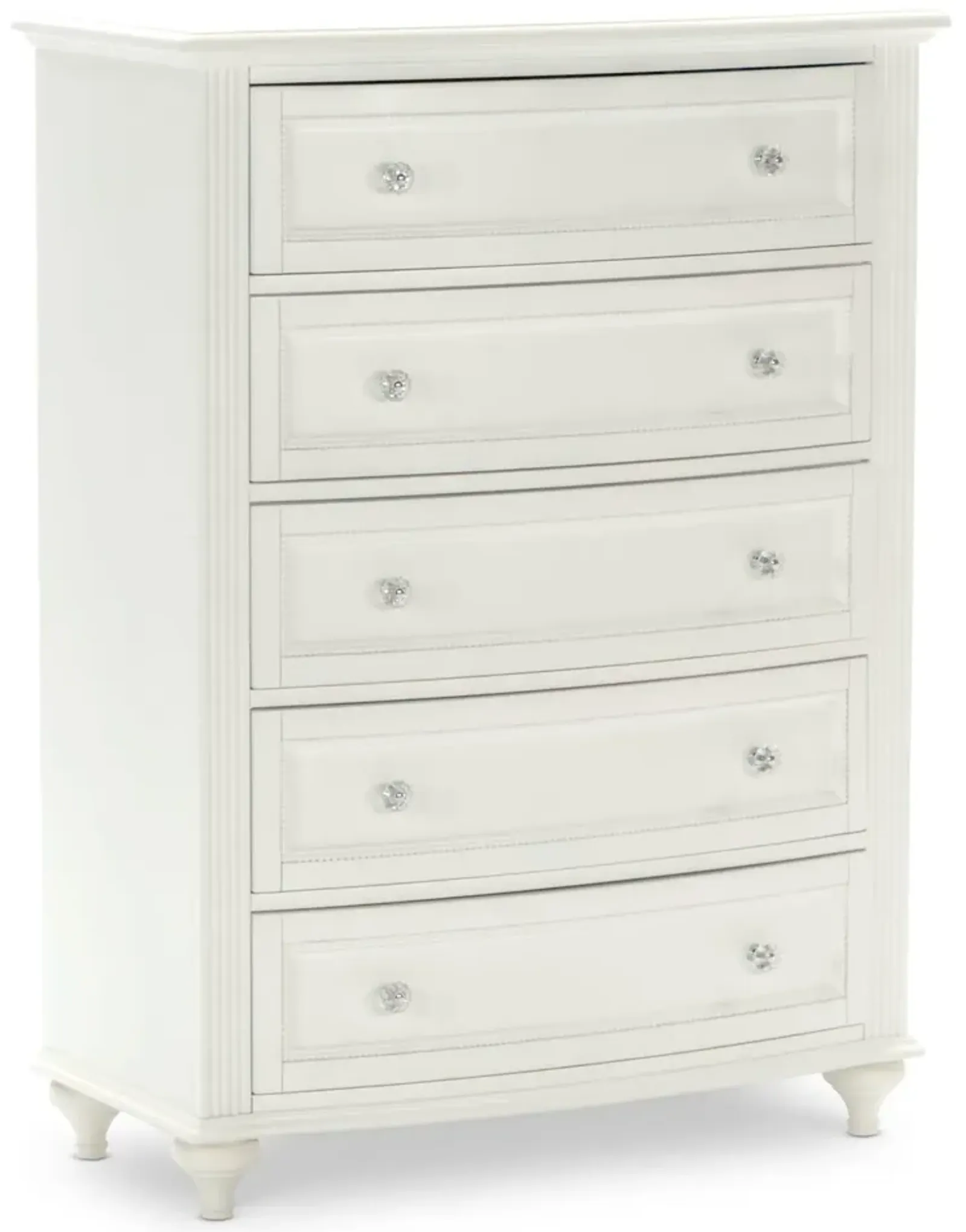 Chantilly 5 Drawer Chest - White