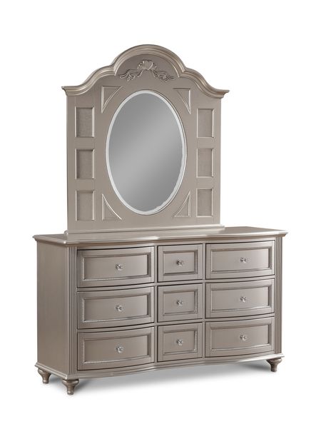 Chantilly 9 Drawer Dresser - Silver