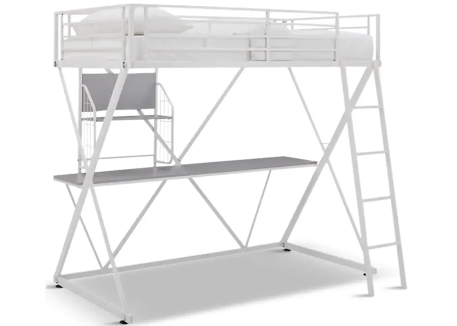 Curie Loft Bed - White