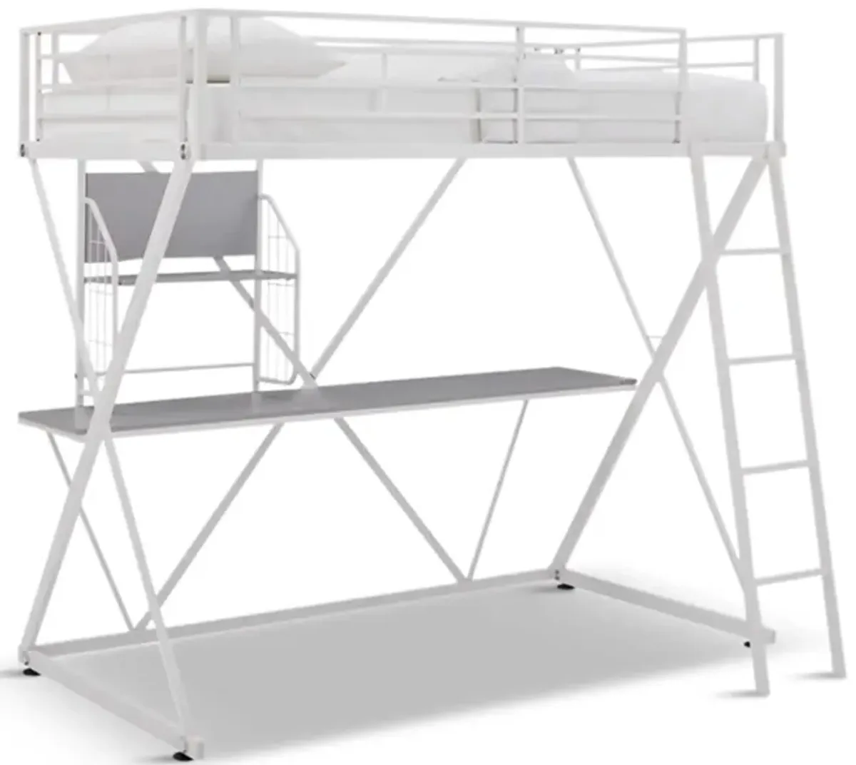 Curie Loft Bed - White