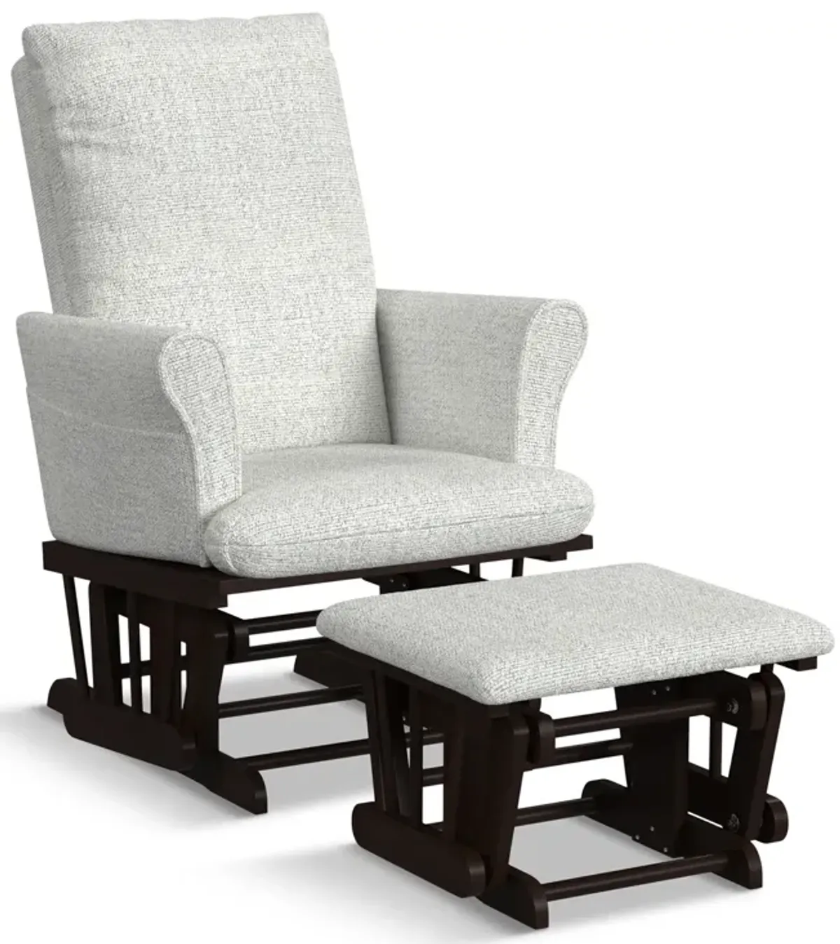 Heavenly Wood Glider And Ottoman