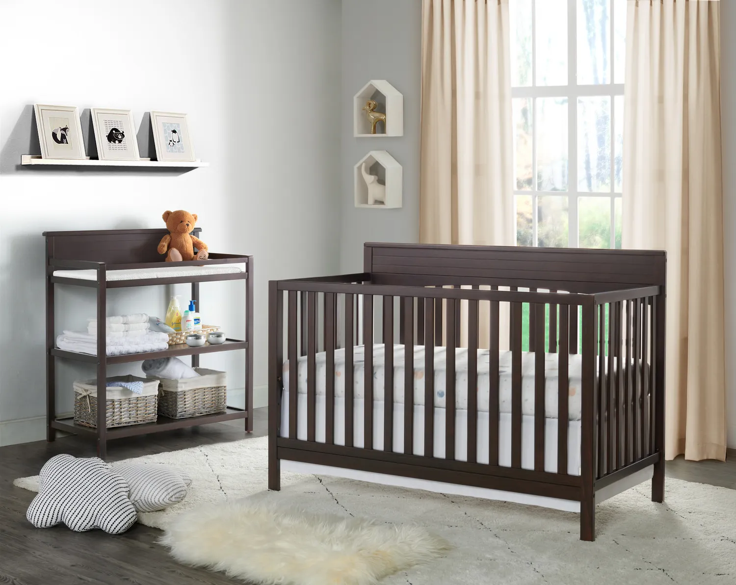 Fallon Convertible Crib - Espresso