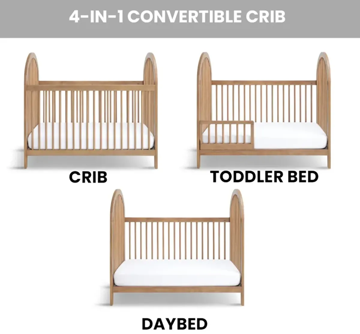 Everlee 3-In-1 Convertible Crib