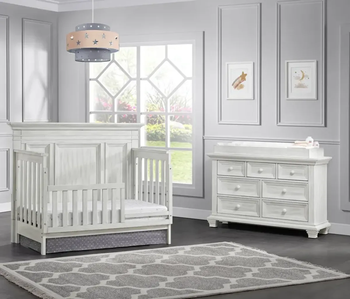 Weston 4 In 1 Convertible Crib - White