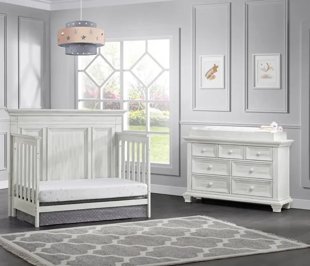 Weston 4 In 1 Convertible Crib - White