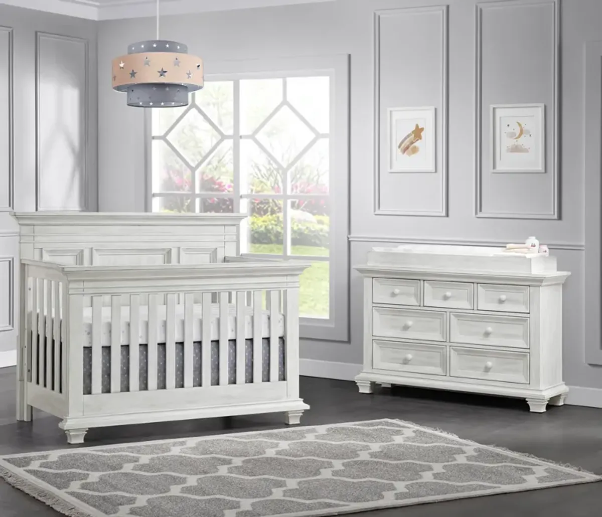 Weston 4 In 1 Convertible Crib - White