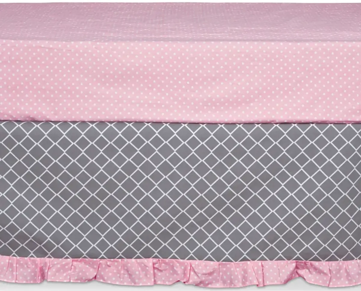 Chevron Crib Bedding - Cotton Candy