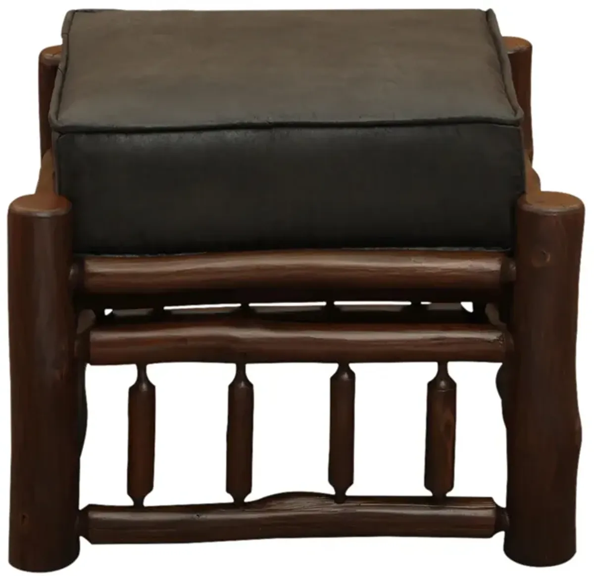 Hickory Log Ottoman