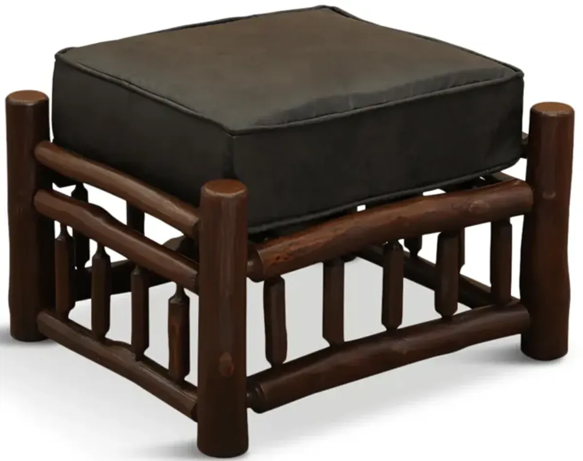 Hickory Log Ottoman