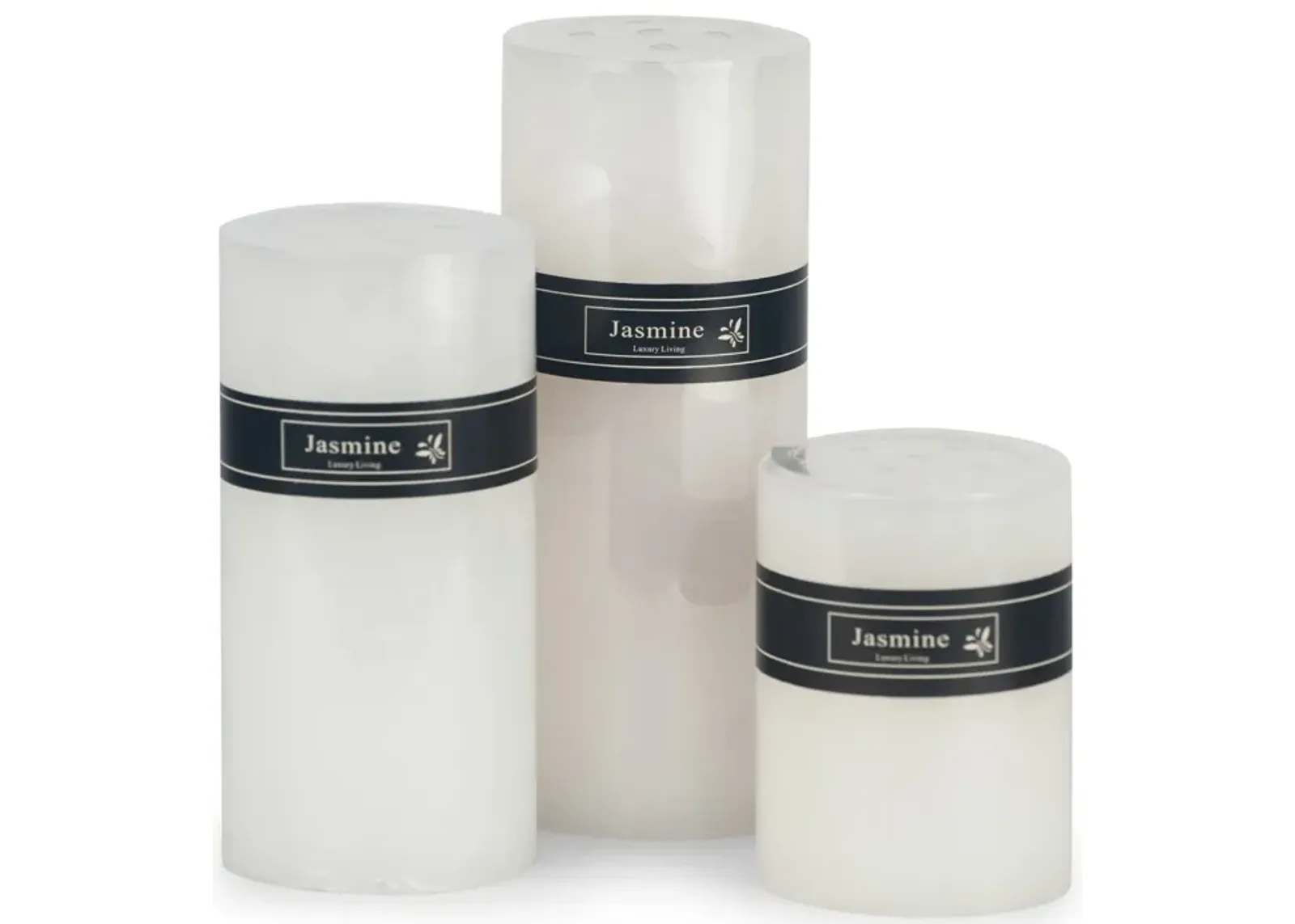 White Jasmine Frost Pillar Candle - Small