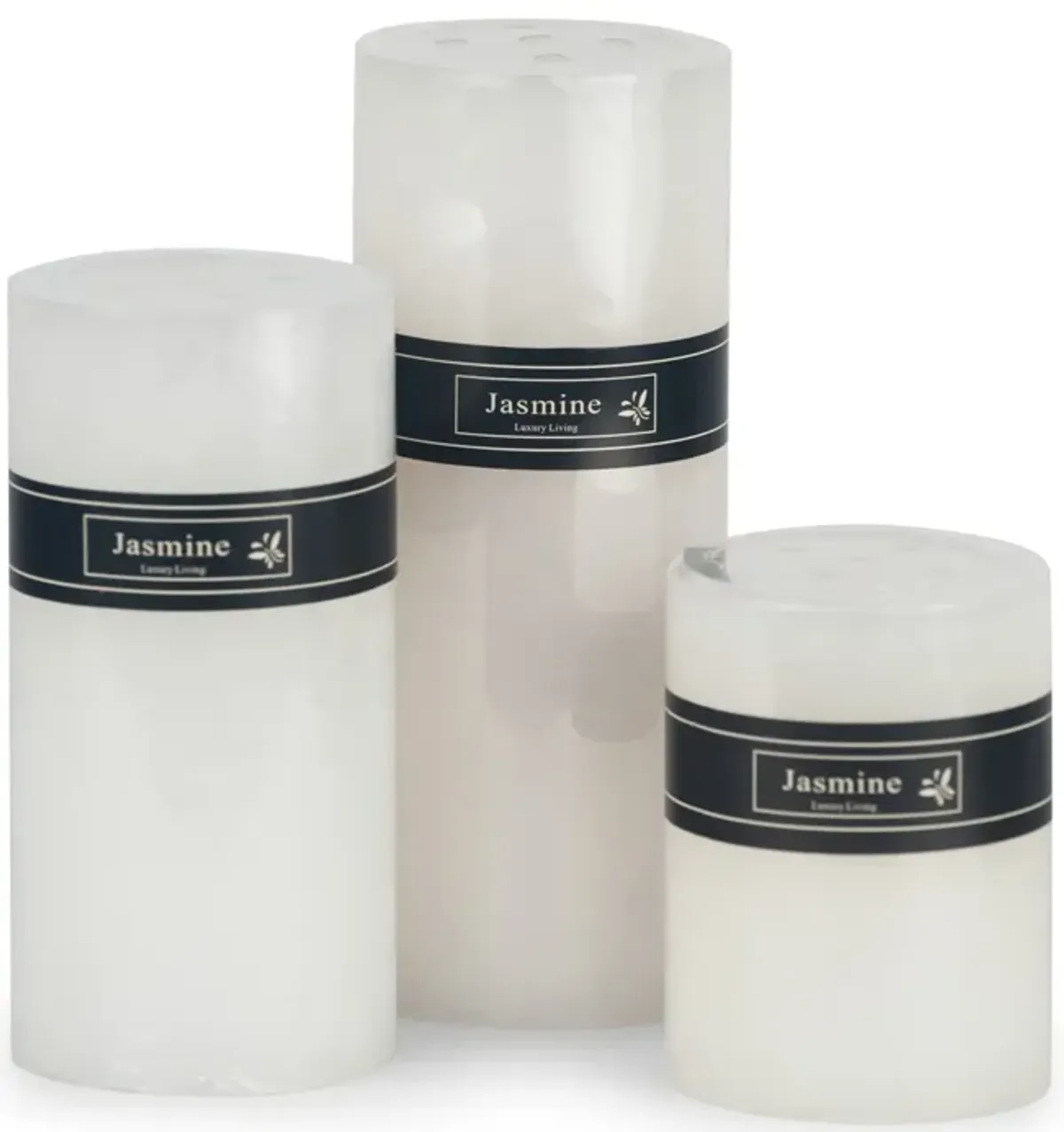 White Jasmine Frost Pillar Candle - Medium