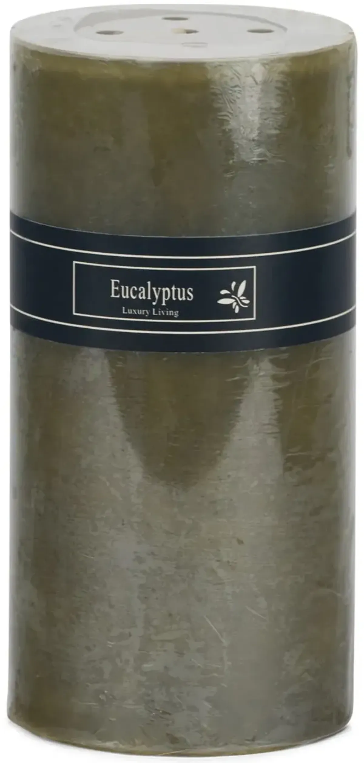 Green Eucalyptus Pillar Candle - Medium