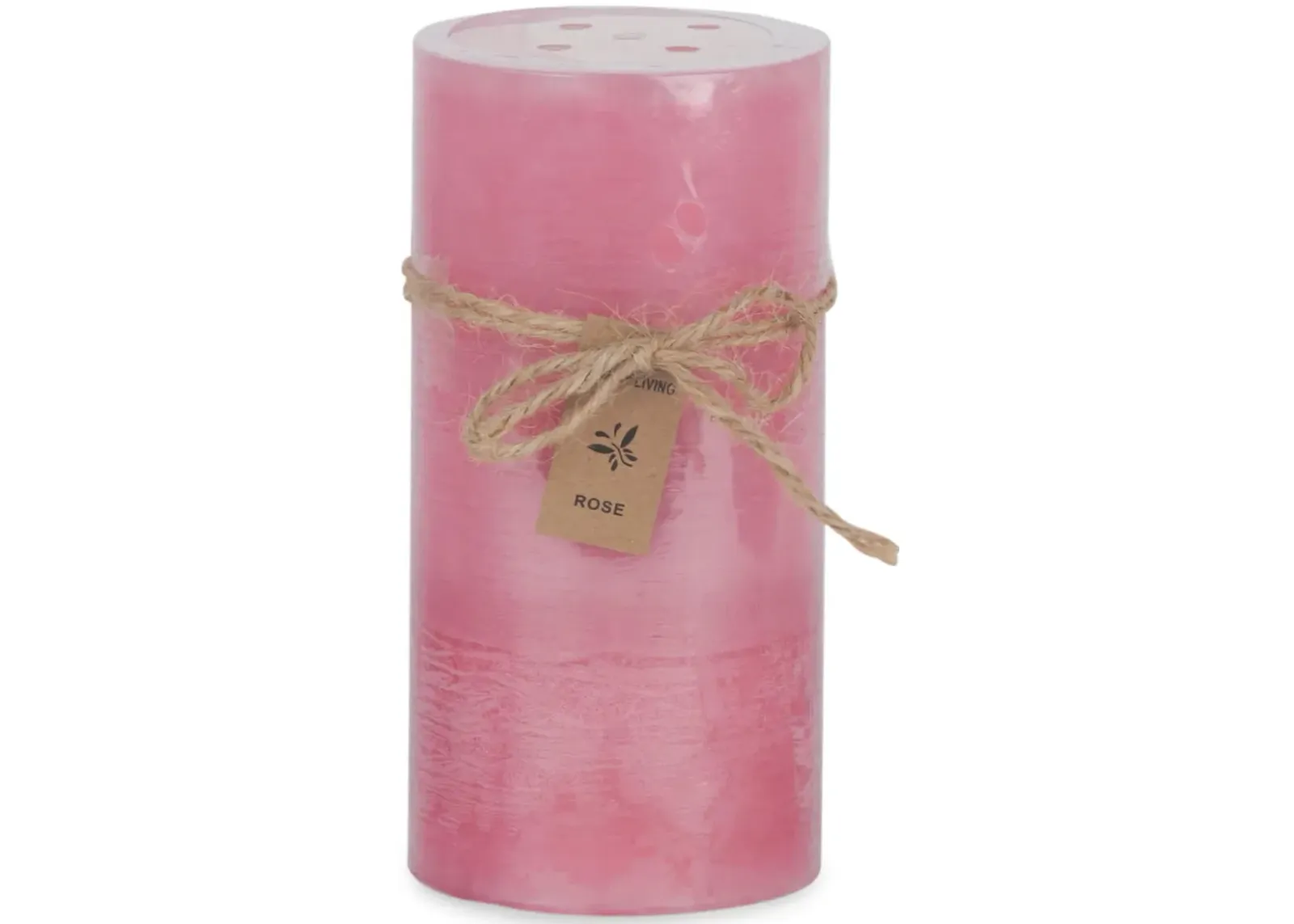 Pink Rose 2 Tone Pillar Candle - Medium