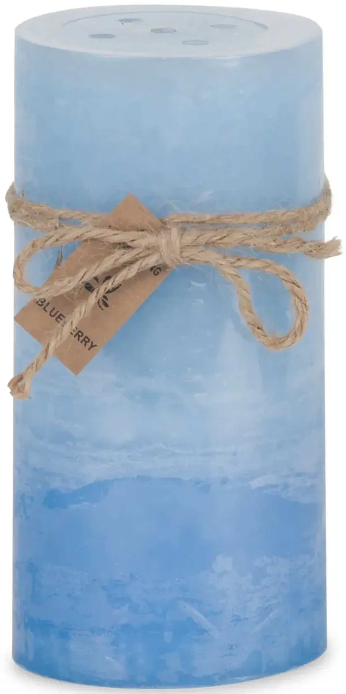 Blue Blueberry 2 Tone Pillar Candle - Medium