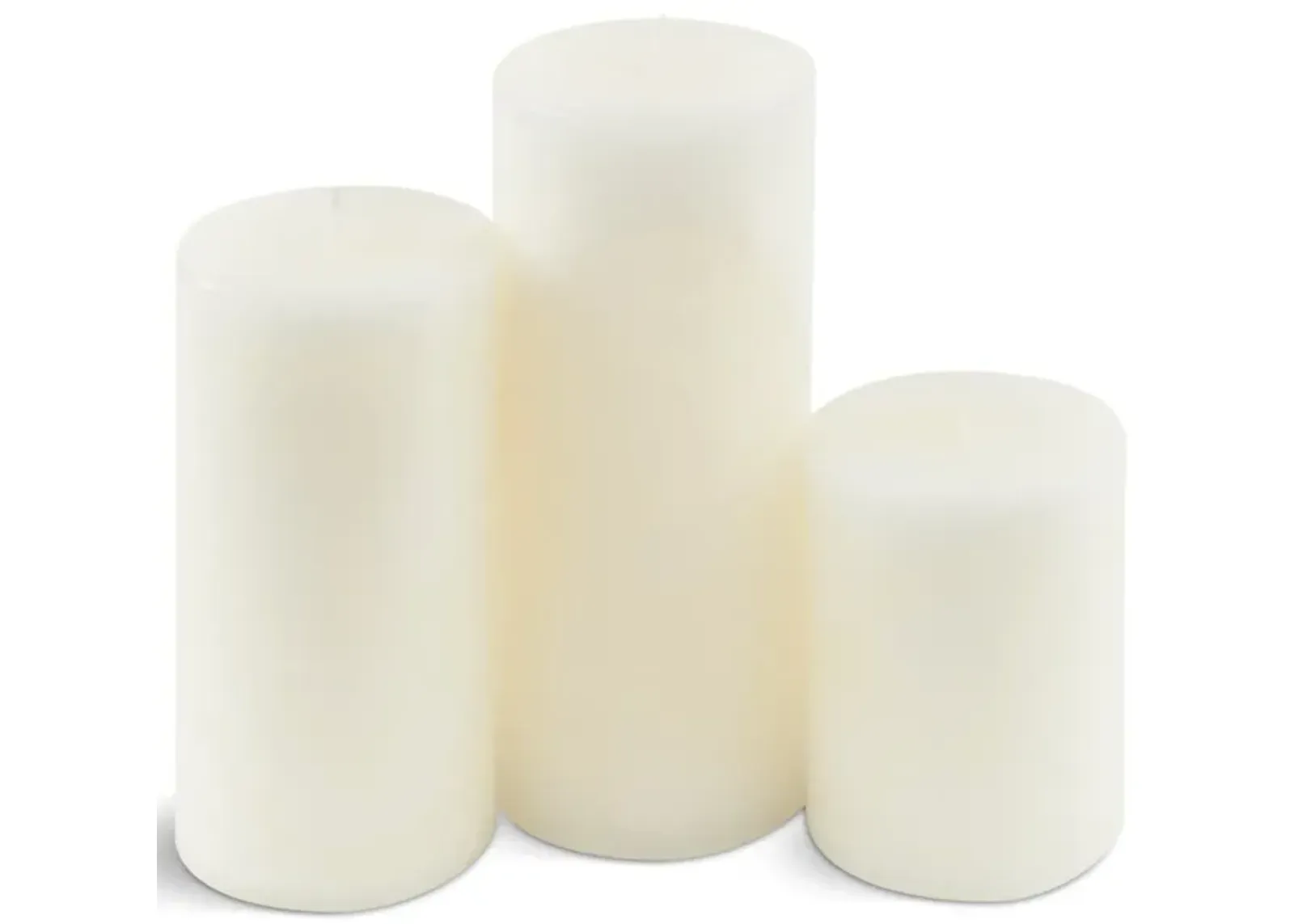 White Frost 2 Tone Pillar Candle - Small