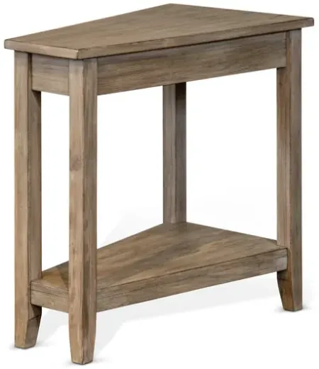 Angled Chairside Table - Gray Wolf